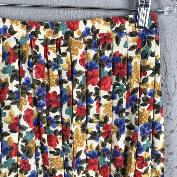 Vintage F  Maxi Skirt Women 6 Flower Farmhouse Modest Cottage Core Western Retro - Picture 10 of 16
